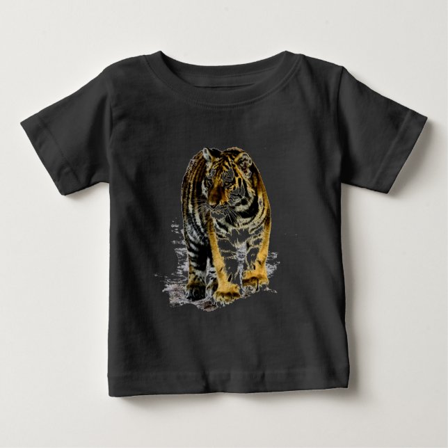 T-shirt Pour Bébé Tigre (Devant)