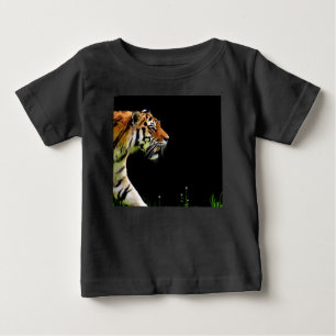 T-shirt Pour Bébé Tigre approchant - Oeuvres d'art d'animaux sauvage