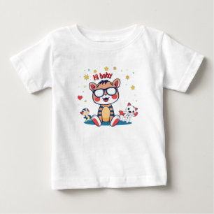 T-shirt Pour Bébé Tigre avec amis