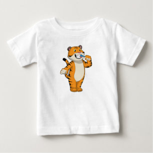 T-shirt Pour Bébé Tigre avec brosse à dents