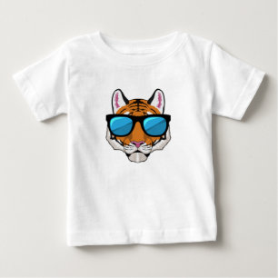 T-shirt Pour Bébé Tigre avec lunettes de soleil