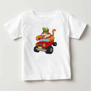 T-shirt Pour Bébé Tigre avec voiture