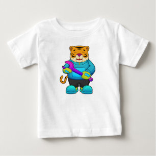 T-shirt Pour Bébé Tigre comme mécanique avec clé