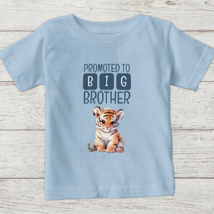 T-shirt Pour Bébé Tigre mignon grand frère bleu