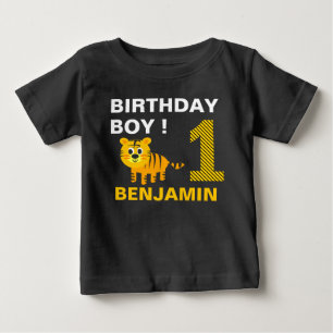 T-shirt Pour Bébé Tigre mignonne 1er fête d'anniversaire