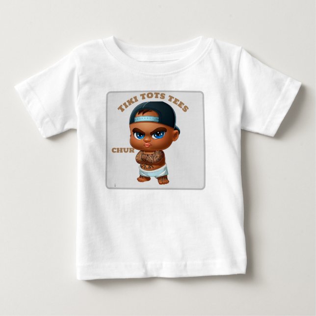 T-shirt Pour Bébé Tiki tots tees  (Devant)