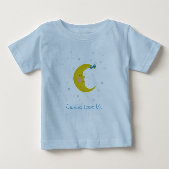 T-shirt Pour Bébé Tirage personnalisé du visage de la lune (Devant)