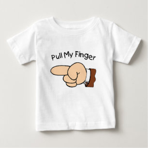 T-shirt Pour Bébé Tirez ma douille infantile de doigt longue