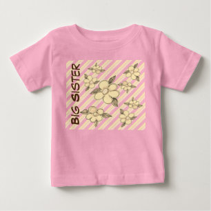 T-shirt Pour Bébé Toddler Big Soeur Rose Fancy Tee