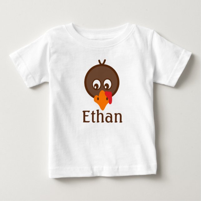 T-shirt Pour Bébé Toddler Boy Thanksgiving TurDay shirt (Devant)