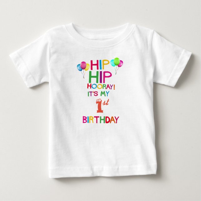 T-shirt Pour Bébé Toddler Custom Bonne fête d'anniversaire (Devant)