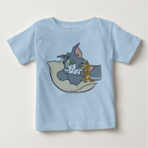 T-shirt Pour Bébé Tom and Jerry On Pillow