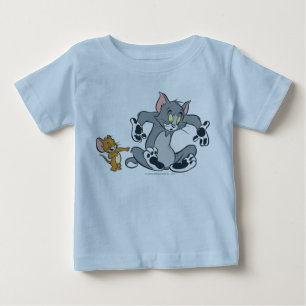 T-shirt Pour Bébé Tom et chat noir de patte de Jerry