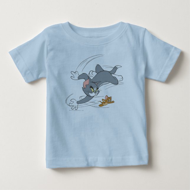 T-shirt Pour Bébé Tom et Jerry Chase Turn (Devant)