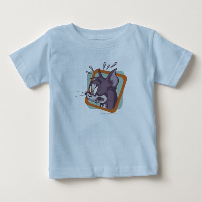 T-shirt Pour Bébé Tom Scaredy Cat (Devant)