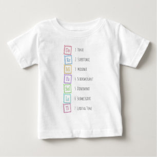 T-shirt Pour Bébé Tons de l'échelle Solfeggio Blocs musicaux pour b