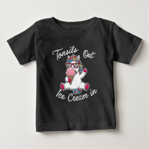 T-shirt Pour Bébé Tonsils Sortir La Crème De Glace Dans Unicorn Magi