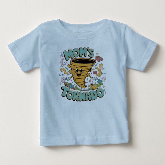 T-shirt Pour Bébé "Tornade de maman" T-shirt bébé (Devant)