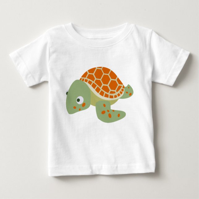 T-shirt Pour Bébé Tortue (Devant)