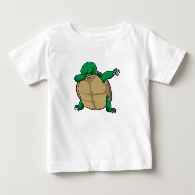 T-shirt Pour Bébé Tortue à Hip hop Dance Dab (Devant)