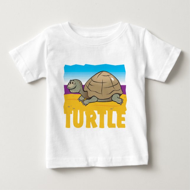 T-shirt Pour Bébé Tortue amicale d'enfant (Devant)