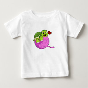 T-shirt Pour Bébé Tortue avec balle de laine