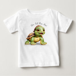 T-shirt Pour Bébé Tortue caricaturale Cute personnalisée