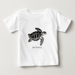 T-shirt Pour Bébé Tortue de mer (Ridley de Kemp)
