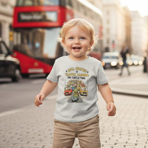 T-shirt Pour Bébé Tortue Drôle Embouteillage Célébration de Coquille