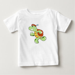 T-shirt Pour Bébé Tortue en tant que coureur