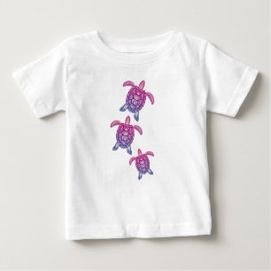 T-shirt Pour Bébé Tortue polynésienne