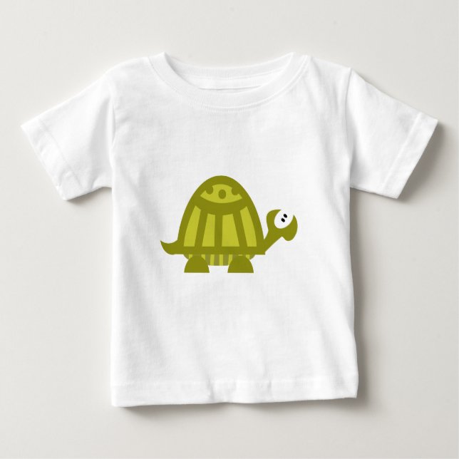T-shirt Pour Bébé Tortue verte (Devant)