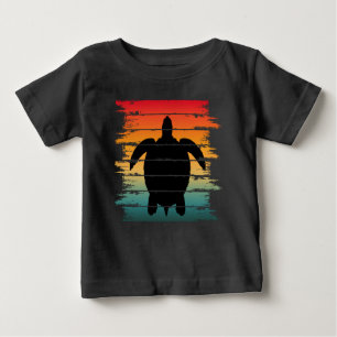 T-SHIRT POUR BÉBÉ TORTUE VINTAGE CRÉATURE MARINE REPTILE