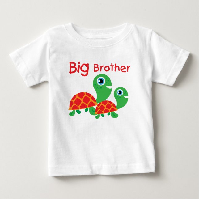 T-shirt Pour Bébé Tortues Big Brother (Devant)