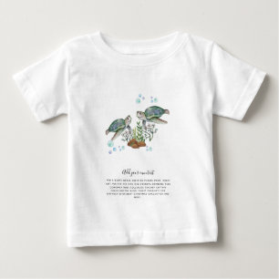 T-shirt Pour Bébé TORTUES MARITIMES Personnalisées