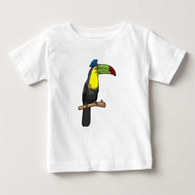 T-shirt Pour Bébé Toucan en tant que policier (Devant)
