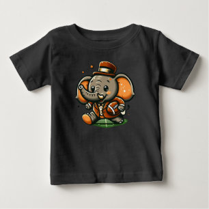 T-shirt Pour Bébé Touchdown Elephant : Football en dessin