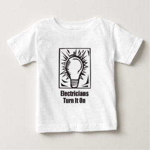 T-shirt Pour Bébé Tour d'électriciens il dessus