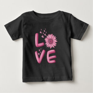 T-shirt pour bébé Tournesol Rose