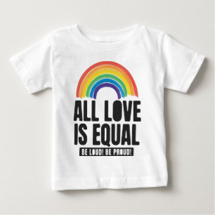 T-shirt Pour Bébé Tout amour est la même fierté LGBT Egalité des dro