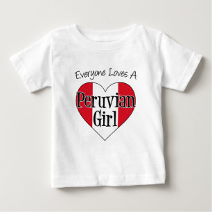 T-shirt Pour Bébé Tout le monde aime la fille péruvienne