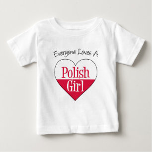 T-shirt Pour Bébé Tout le monde aime la fille polonaise