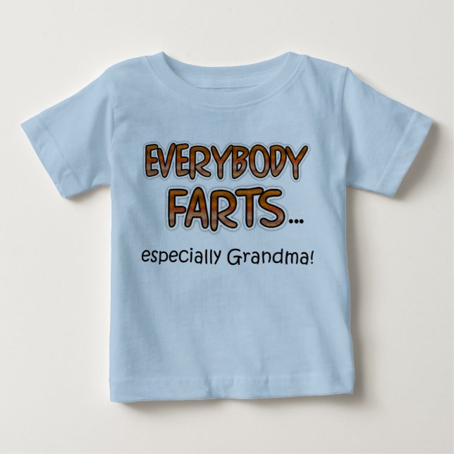 T-shirt Pour Bébé Tout Le Monde Pense Particulièrement Grand-Mère !  (Devant)