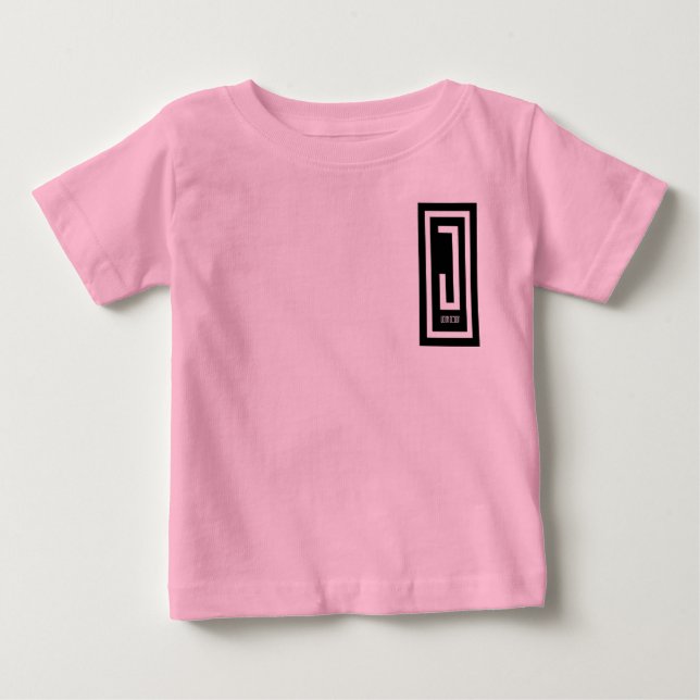 T-shirt Pour Bébé tout-petits j vêtements design à manche longue (Devant)