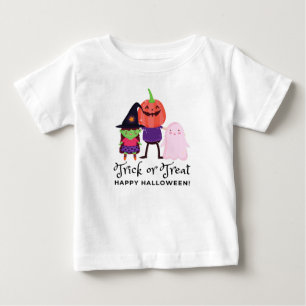 T-shirt Pour Bébé Tracer ou traiter l'halloween