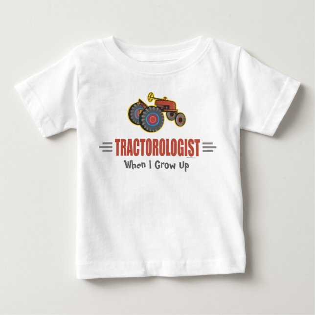 T-shirt Pour Bébé Tracteur drôle (Devant)