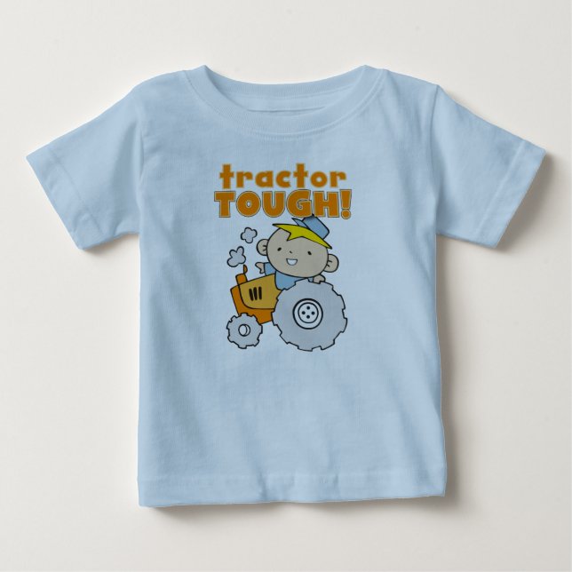T-shirt Pour Bébé Tracteur dur (Devant)