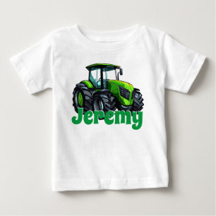 T-shirt Pour Bébé Tracteur vert moderne cool