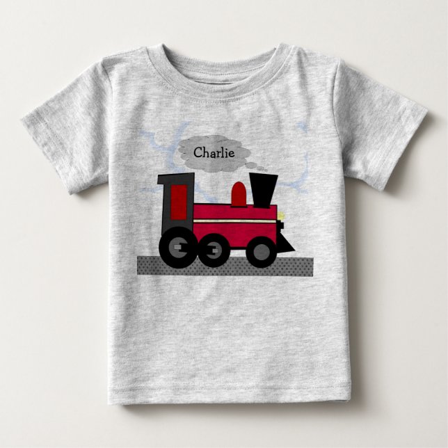 T-shirt Pour Bébé Train (Devant)