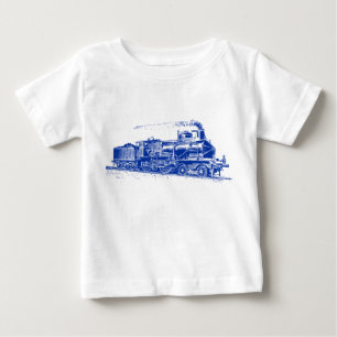 T-shirt Pour Bébé Train 03 - Marine Blue